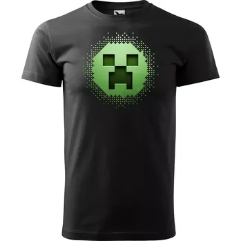 Pánské tričko Sablio Tričko s potiskem Blocks Face - černé 2XL