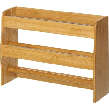 DRŽÁK NA POTRAVINOVOU FÓLII A HLINÍKOVOU FÓLII, BAMBUSOVÝ ORGANIZÉR NA KUCHYŇSKOU DESKU