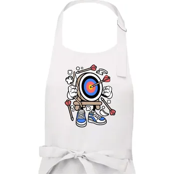 Kuchyňská zástěra Lukostřelba komiks - Dámská zástěra na vaření - Univerzální velikost ( Bílá )