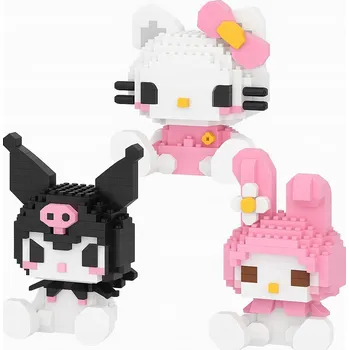 ostatní stavebnice STAVEBNICE HELLO KITTY FIGURKA KOČKA VELKÁ KRABICE DÁREK PRO HOLČIČKU 382 DÍLKŮ