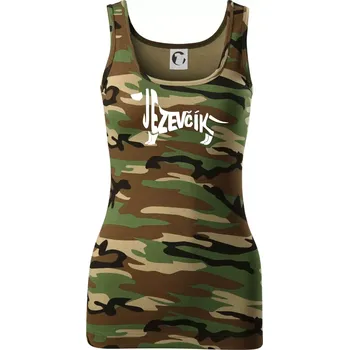 Dámské tričko Jezevčík - CZ - Dámské Maskáčové tílko - M ( Hnědý maskáč )