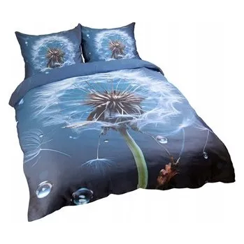 Povlečení Sada povlečení 160x200 SATÉNOVÁ BAVLNA digitální potisk pampeliška modrá