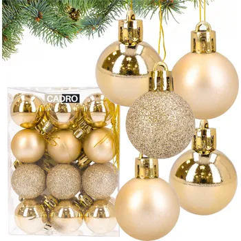 Vánoční dekorace Zdobená Vánoční Koule , Hladká Vánoční Koule , vánoční koule cetek 3 cm 24 ks