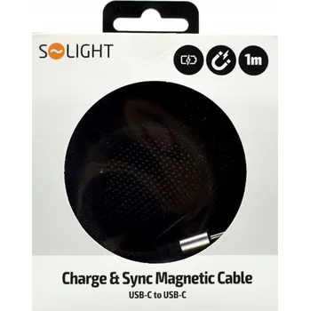 Datový kabel Solight magnetický USB-C 3.1 kabel, USB-C konektor - USB-C konektor, 1m SSC