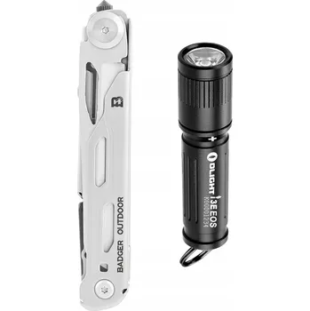 Svítilna Multifunkční nůž Badger Outdoor Spike + svítilna Olight I3E EOS - sada