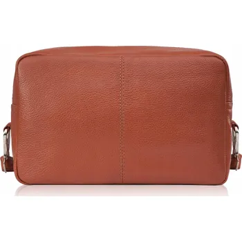 Kabelka Paolo Peruzzi kabelka z pravé kůže hnědá