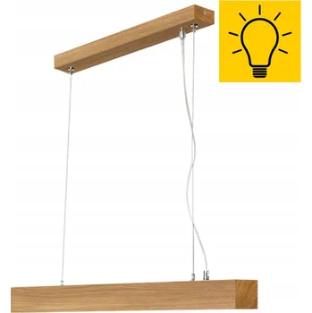 LED závěsné svítidlo Wood hnědé dubové 60 cm 1x24W 3000K