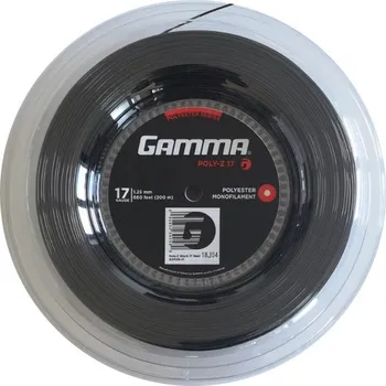 Struna na výplet tenisové rakety Tenisový výplet Gamma Poly-Z (200 m) Černý (1.30 mm)
