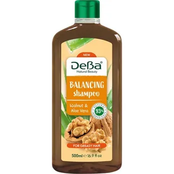 Šampon Deba DEBA: Vyvažující šampon z vlašských ořechů a aloe vera 500 ml