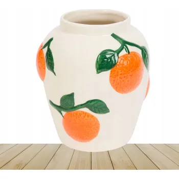 Váza KERAMICKÁ VÁZA POMERANČ 17X15 CM