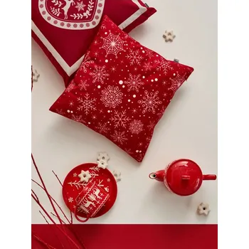 Povlak na dekorativní polštářek Sinsay - Povlak na polštář s vánočním motivem - červená - 951FP-33X - 951FP-33X-ONE
