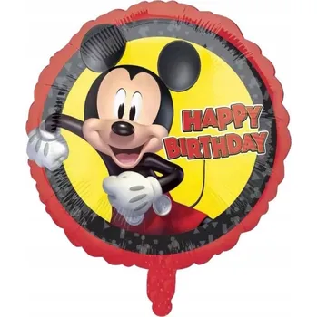 Balónek Fóliový balónek Mickey Mouse Happy Birthday 18" (45 cm)