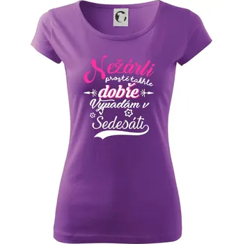 Dámské tričko Nežárli - 60 - Dámské triko Pure - XS ( Fialová )