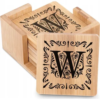 Podtácek BAMBUSOVÉ PODTÁCKY POD PIVO, KÁVU S GRAVÍROVÁNÍM DÁREK