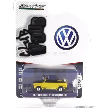 autíčko Greenlight Volkswagen Type 181 Safari Mexico City 1972 1:64 Žlutá