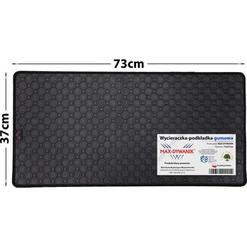 Rohožka Gumová rohožka ke dveřím / odkapávač na boty 37x74 - černá barva