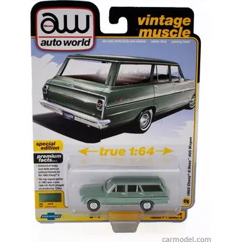autíčko Autoworld Chevrolet Nova Ii Sw Station Wagon 1965 1:64 Zelená