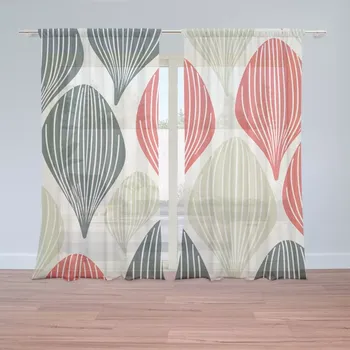 Záclona Sablio Záclony Hravé šedesátky: 2ks 150x250cm