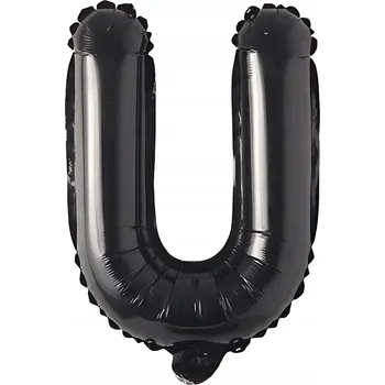 Balónek Fóliový balónek Písmeno U černý 92 cm