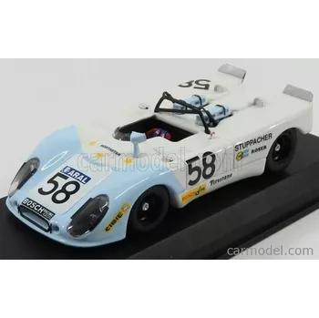 autíčko Best-model Porsche Flunder N 58 24h Le Mans 1972 Roser - Stuppacher 1:43 Bílá Světle Modrá