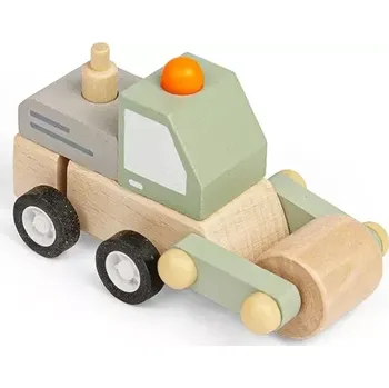 autíčko Bigjigs Toys Natahovací stavební autíčko Válec