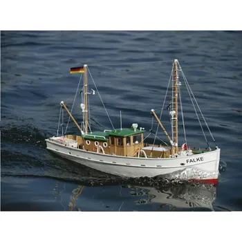 RC model lodě Vladyka FALKE (II) sestavený model rybářského člunu