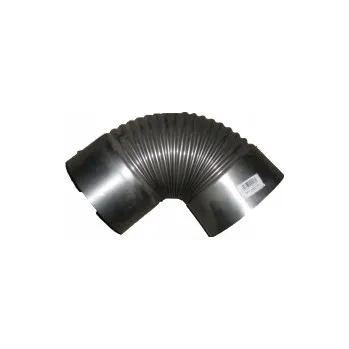 Kouřovod KOUŘOVÉ KOLENO ČERNÉ DO KAMEN, KRBU, OCELOVÉ VĚTRACÍ KOLÍNKO 120MM