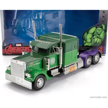 autíčko Jada Peterbilt 379 Tractor Truck 3-assi Hulk 1992 1:24 2 Tóny Zelené