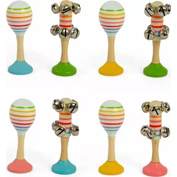 Hudební nástroj pro děti Bigjigs Toys Sada Rumba koule a rolničky