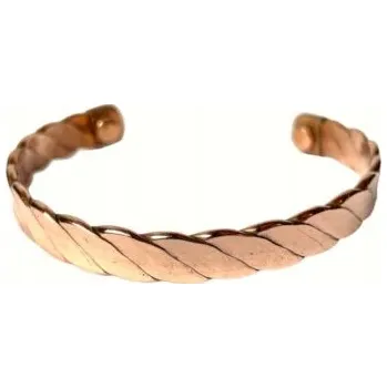 Náramek Měděný magnetický náramek - vzor č. 5 hladký pletený