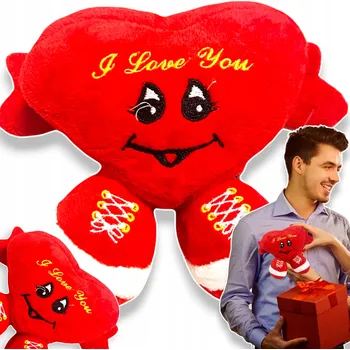 plyšák PLYŠOVÉ SRDCE PLYŠOVÁ HRAČKA VE TVARU SRDCE PLYŠOVÝ MAZLÍČEK PŘÍTULNÍČEK I LOVE YOU JAKO DÁREK