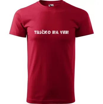 Pánské tričko Sablio Tričko s potiskem Tričko na ven - červené 4XL