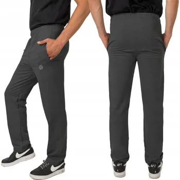 RENNOX Moda Sport pánské tepláky Sportovní tréninkové kalhoty s rovnou nohavicí 124 šedé velikost L