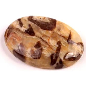 Přírodní kámen Kabošon Grafický Feldspar č.7330 (34x23x7mm)