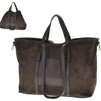 Kabelka Vera Pelle shopper kabelka z pravé kůže hnědá