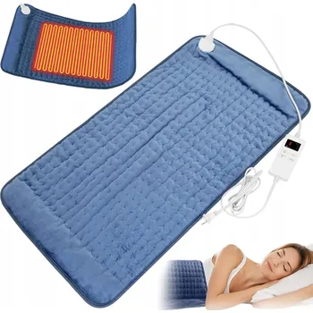 Polštář ELEKTRICKÝ POLŠTÁŘ VYHŘÍVANÁ TERMOFOROVÁ ZAHŘÍVACÍ PODLOŽKA 76×40 CM