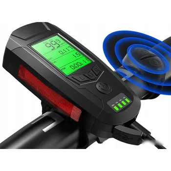 Cyklosvítilna SVĚTLO NA KOLO PŘEDNÍ LED SILNÉ NABÍJECÍ USB + ZADNÍ SVĚTLO