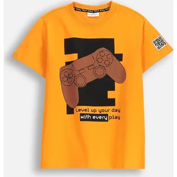 Chlapecké oblečení Coccodrillo dětské tričko oranžové bavlna velikost 164