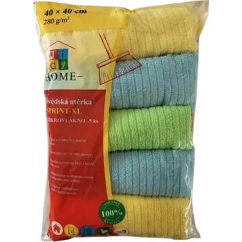 Utěrka Tidy Home utěrka z mikrovlákna 40 x 40 cm, 5 x 250 g IDDRZEX13619