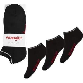 Pánské ponožky Wrangler Ponožky KOTNÍKOVÉ PONOŽKY černé, velikost 39-42