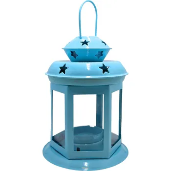 Obraz Kovový lampion 13 cm modrý 6J-S-1N