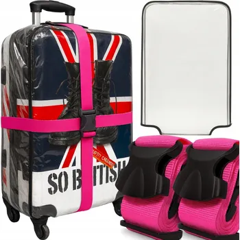 OCHRANNÝ OBAL NA STŘEDNÍ KUFR + 2X POPRUH ZABEZPEČUJÍCÍ KUFR / ZAVAZADLO