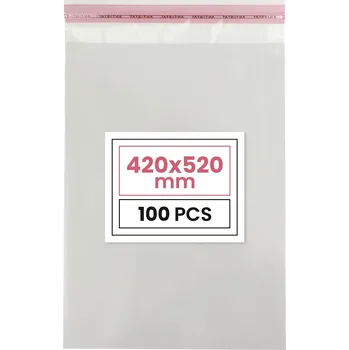 Sáček na potraviny Sáčky mikroténové sáčky PP 42x52cm s lepicí páskou 100 Ks