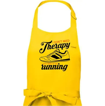 Kuchyňská zástěra I don't need therapy running - Pánská zástěra na vaření - Univerzální velikost ( Žlutá )