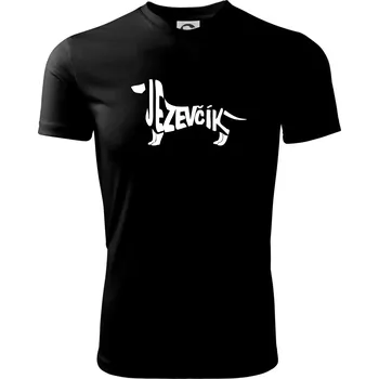 Pánské oblečení Jezevčík - CZ - Pánské triko Fantasy sportovní (dresovina) - M ( Černá )