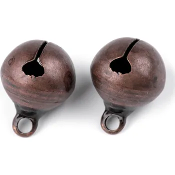 Vánoční dekorace Rolničky mosazné Ø12 mm - staroměděná (20 ks)