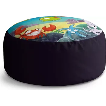 Taburet Sablio Taburet Circle Podmořský svět 2: 38x48 cm