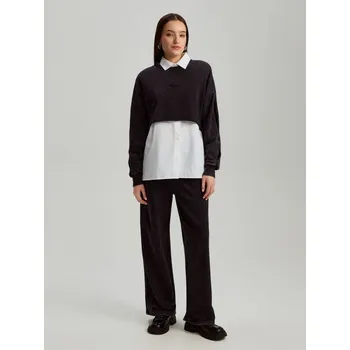 Kalhoty s širokými nohavicemi - M - House - světle šedá - 374CK-09X