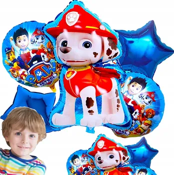 Balónek Tlapková patrola SADA 5 BALÓNKŮ BALÓN MARSHALL RYDER BALÓNKY NA NAROZENINY OSLAVU