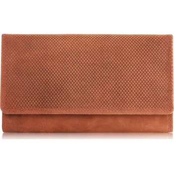Dámská kožená peněženka velká oranžová prostorná vintage Paolo Peruzzi